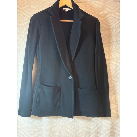 Standard James Perse Black Knit Blazer Jacket Career Casual - Picture 1 of 11